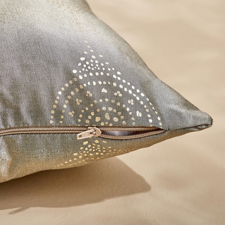 Corsica Gleam Cecil Set of 2 Foil Print Cushion Covers - 40x40cm