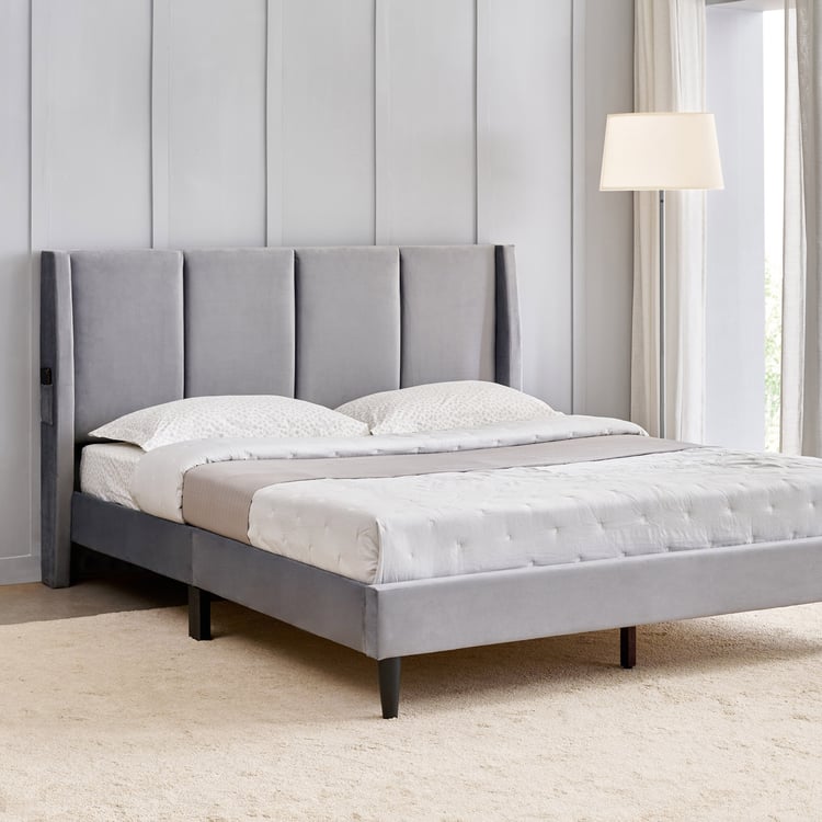 Helios Bravo Aden King Bed - Grey