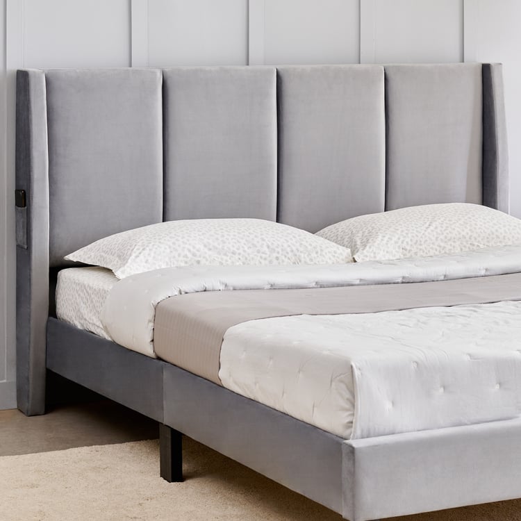 Helios Bravo Aden King Bed - Grey
