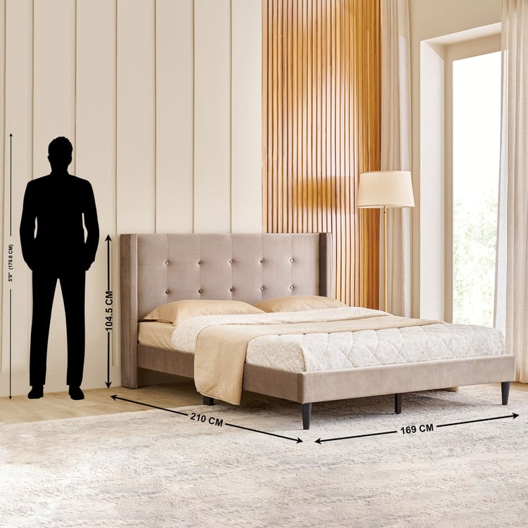 Helios Bravo Betty Queen Bed - Brown