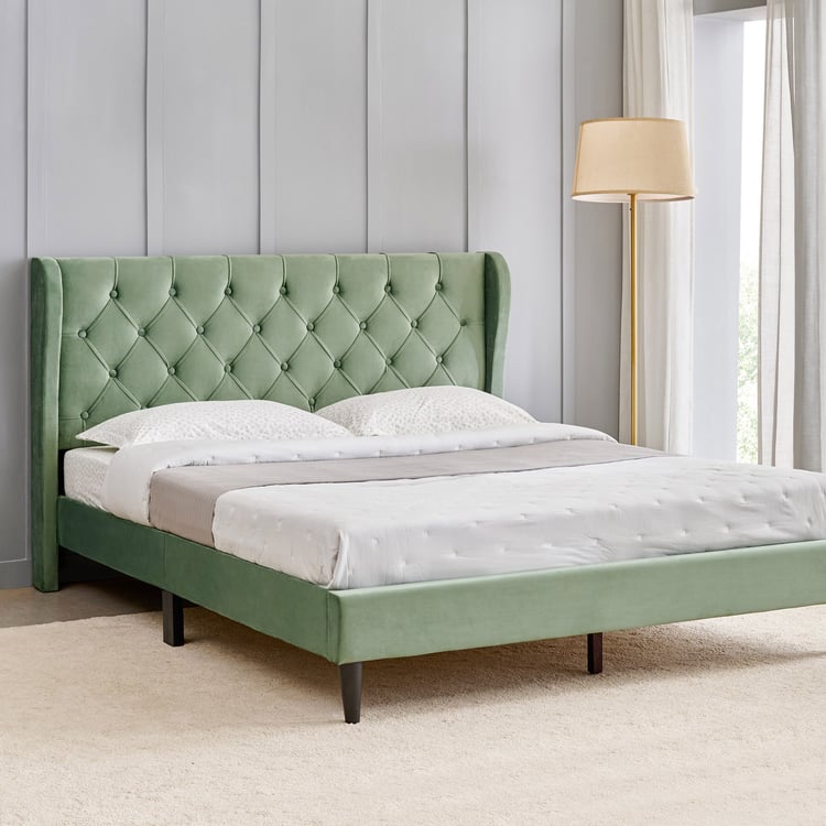 Helios Bravo Roxy Queen Bed - Green