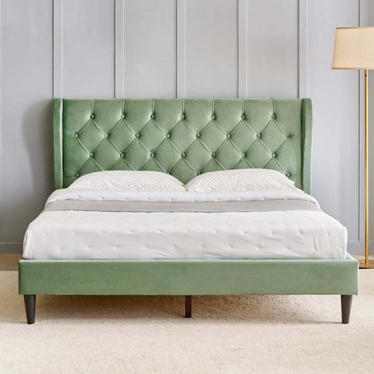 Helios Bravo Roxy Queen Bed - Green