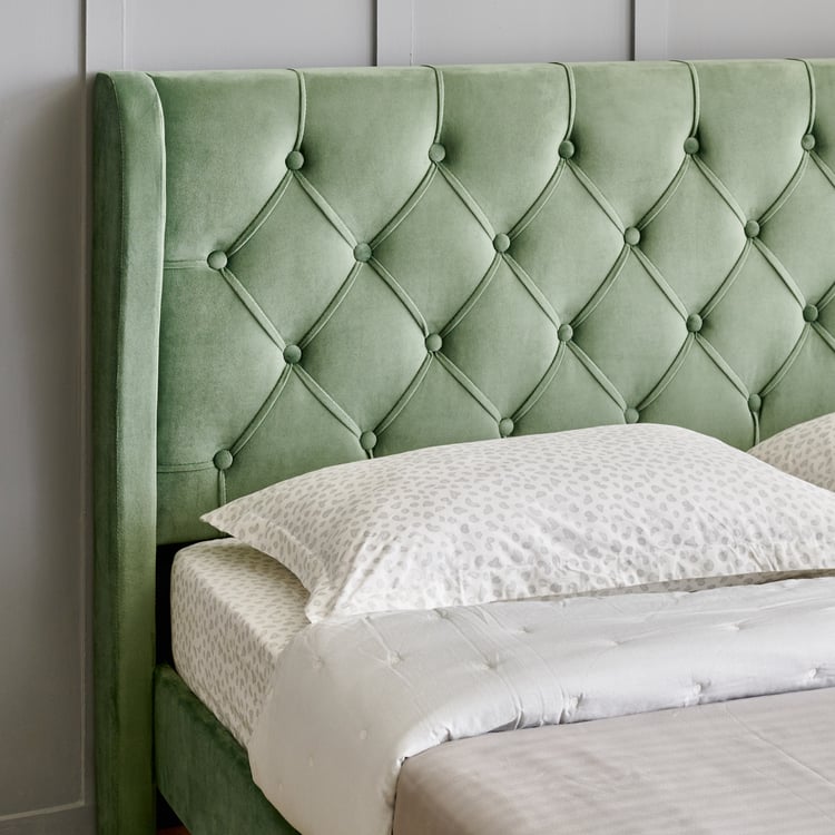 Helios Bravo Roxy Queen Bed - Green