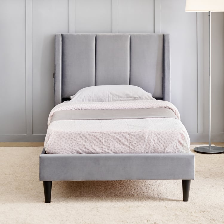 Helios Bravo Aden Single Bed - Grey