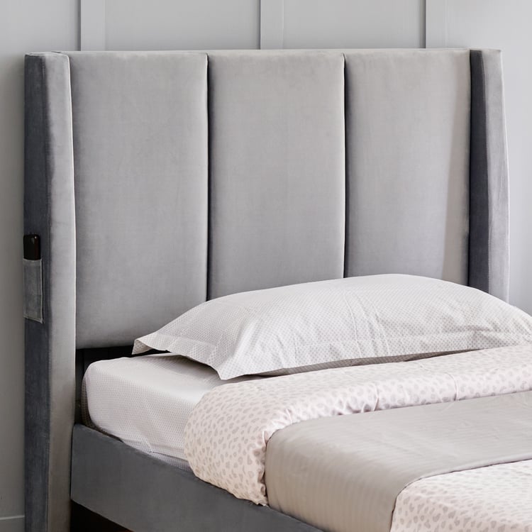 Helios Bravo Aden Single Bed - Grey