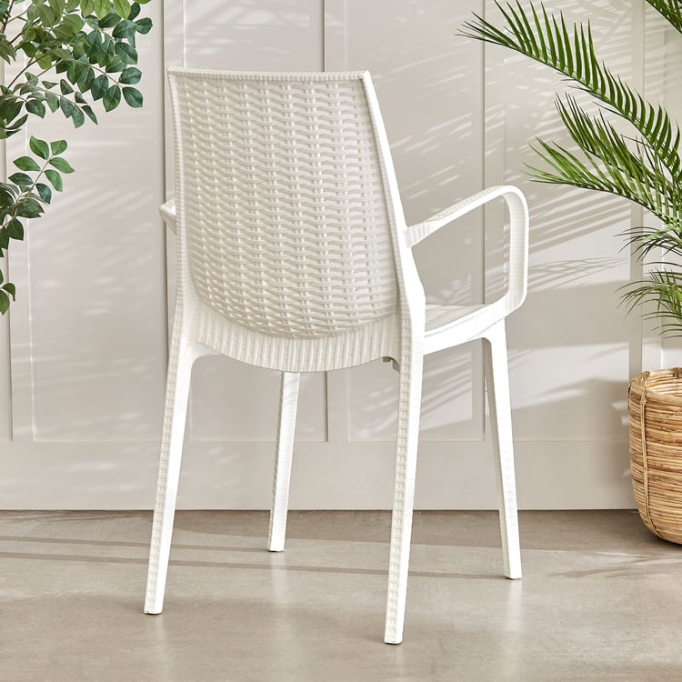 Abigail Hester Polypropylene Outdoor Arm Chair - White