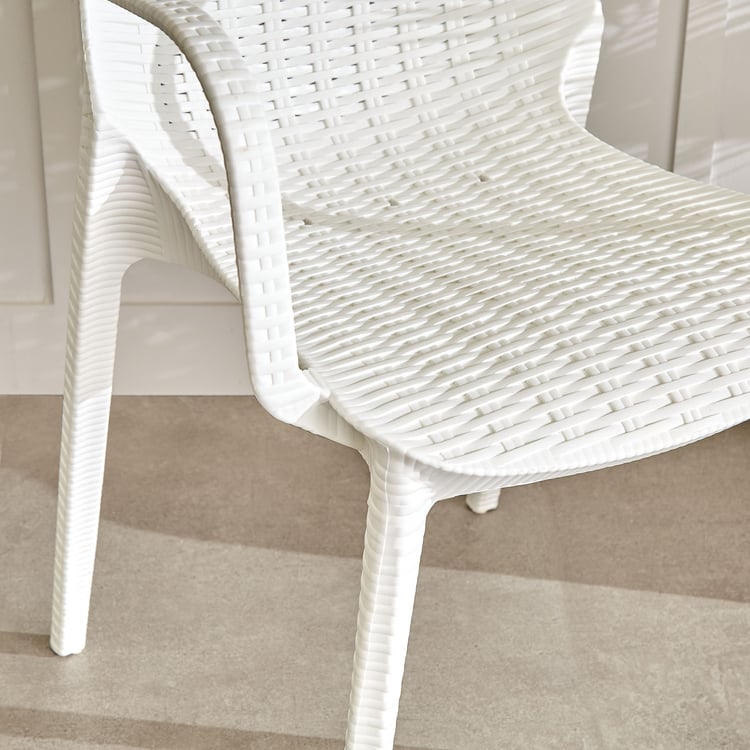 Abigail Hester Polypropylene Outdoor Arm Chair - White