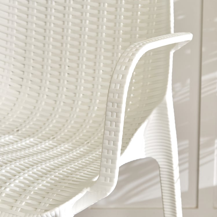 Abigail Hester Polypropylene Outdoor Arm Chair - White