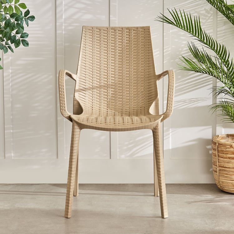 Abigail Hester Polypropylene Outdoor Arm Chair - Beige