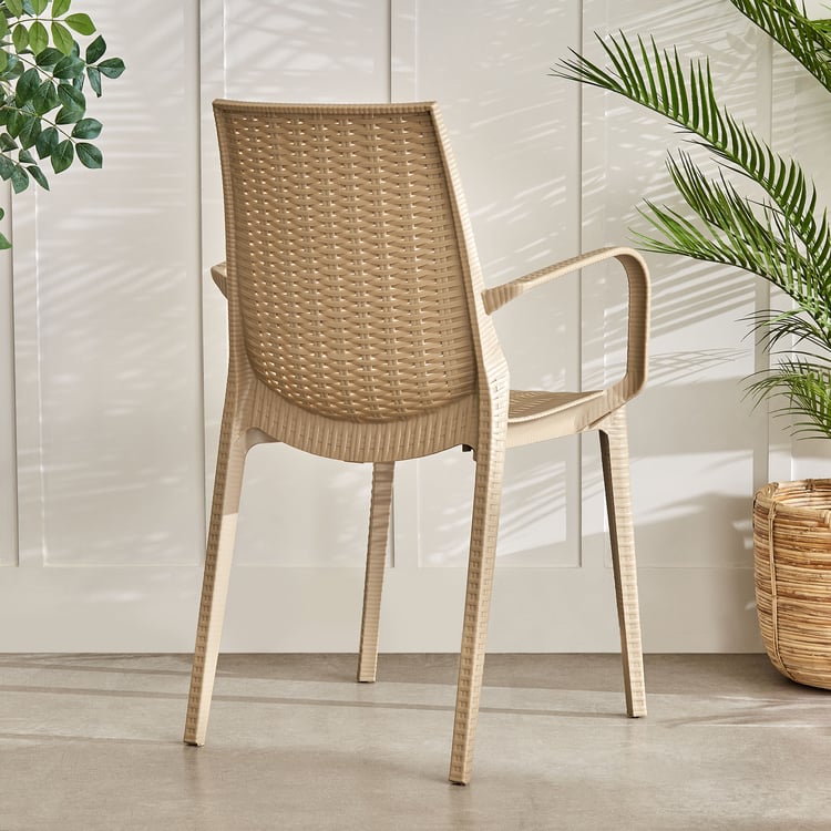 Abigail Hester Polypropylene Outdoor Arm Chair - Beige