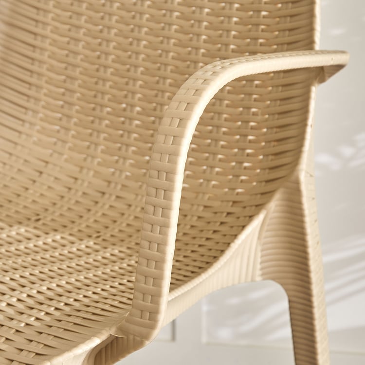 Abigail Hester Polypropylene Outdoor Arm Chair - Beige