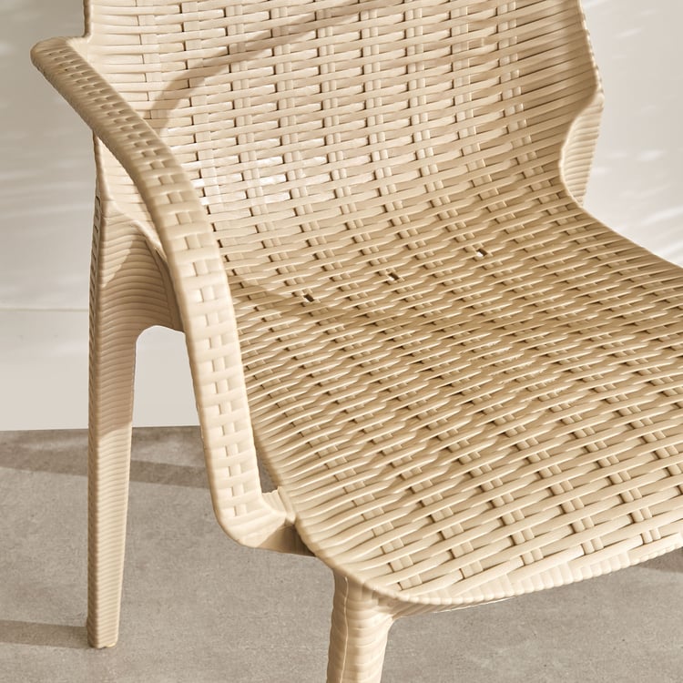 Abigail Hester Polypropylene Outdoor Arm Chair - Beige