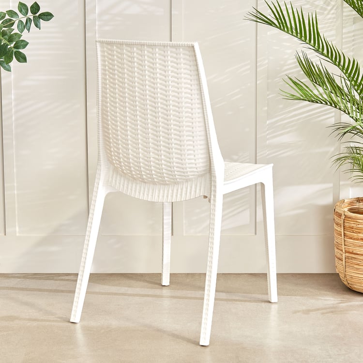 Abigail Paula Polypropylene Outdoor Chair - White