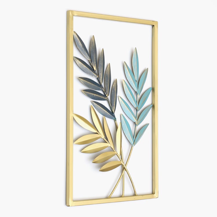 VEDAS Mystical Indiana Metal Fyre Leaf Wall Accent