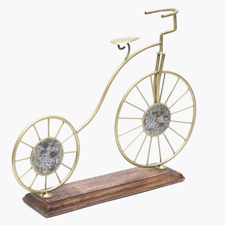 VEDAS Mystical Indiana Metal Rimmy Cycle Table Accent
