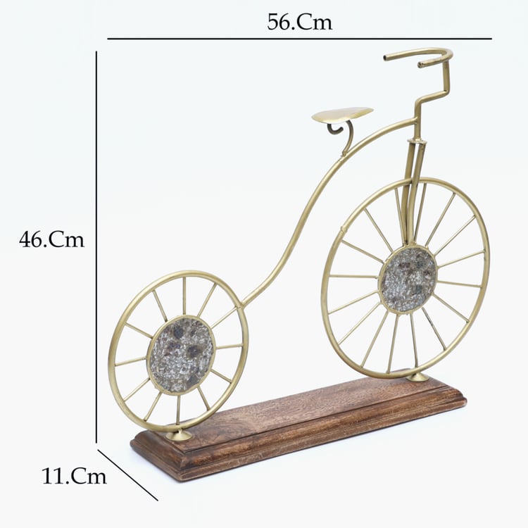 VEDAS Mystical Indiana Metal Rimmy Cycle Table Accent