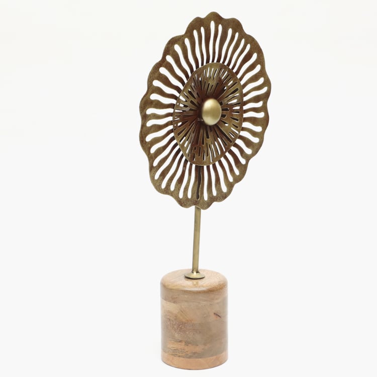VEDAS Mystical Indiana Metal Flower Table Accent