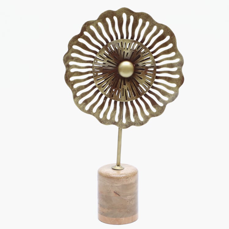 VEDAS Mystical Indiana Metal Flower Table Accent
