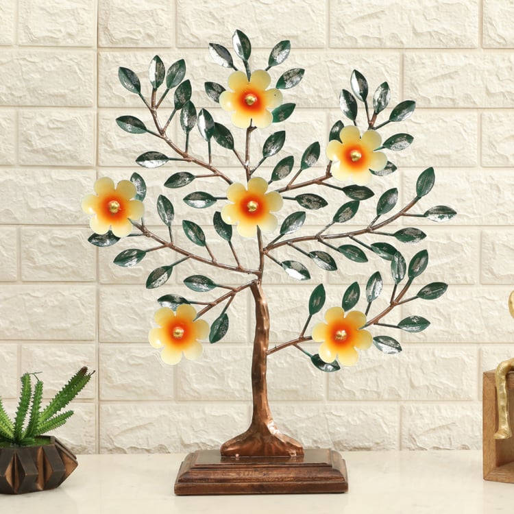 VEDAS Mystical Indiana Metal Tree Table Accent