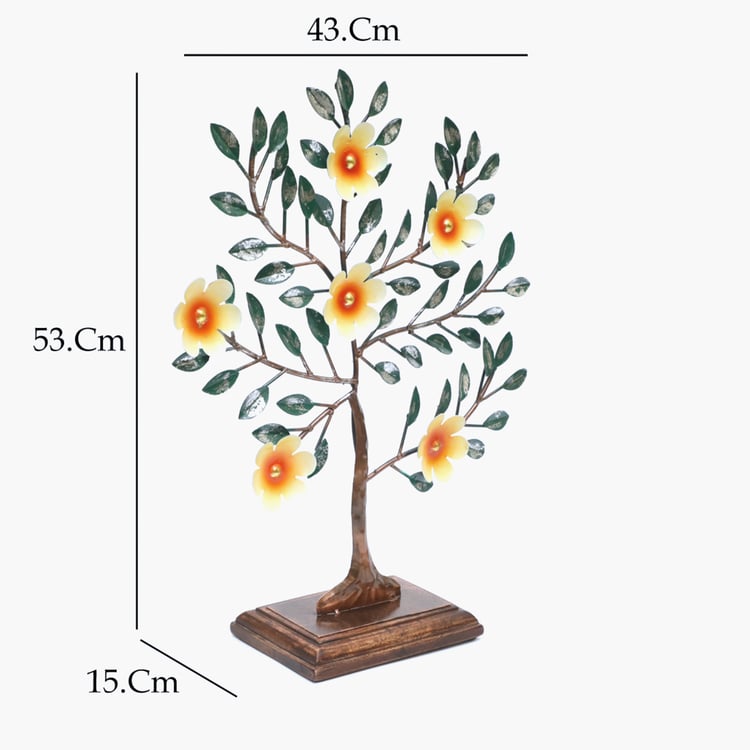 VEDAS Mystical Indiana Metal Tree Table Accent