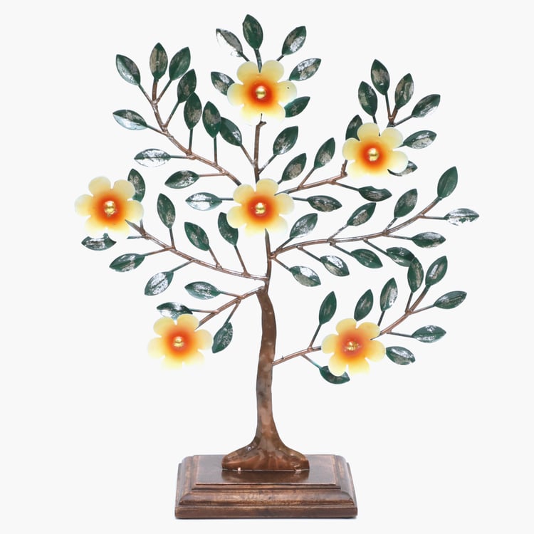 VEDAS Mystical Indiana Metal Tree Table Accent