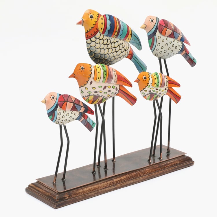 VEDAS Mystical Indiana Metal Cluster Bird Table Accent