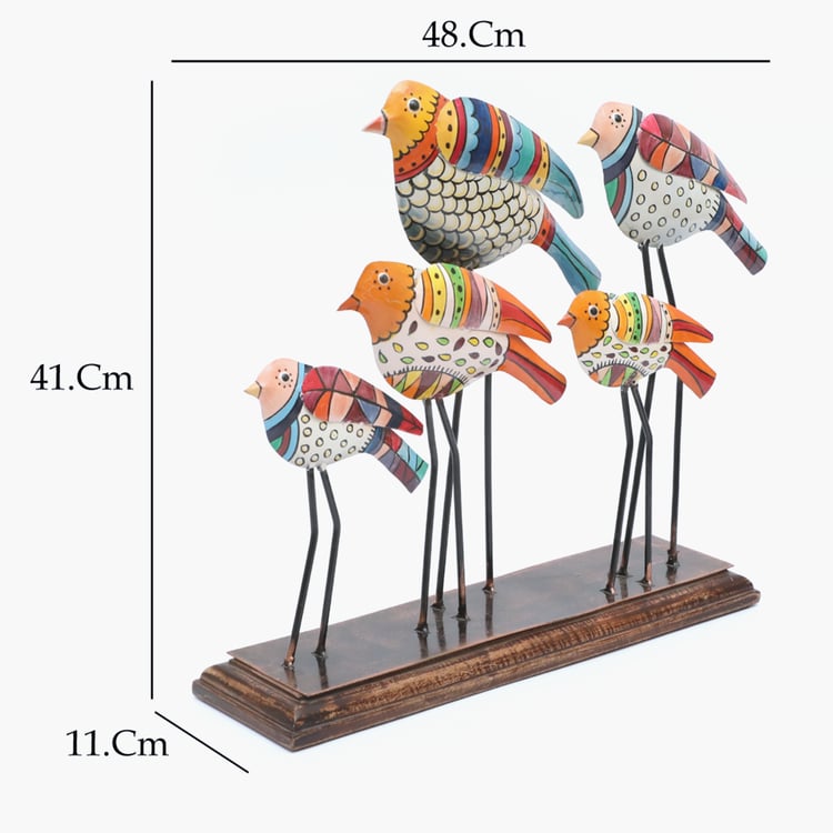 VEDAS Mystical Indiana Metal Cluster Bird Table Accent