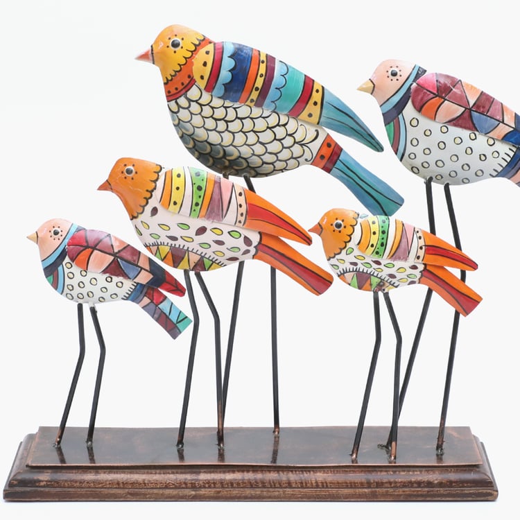 VEDAS Mystical Indiana Metal Cluster Bird Table Accent