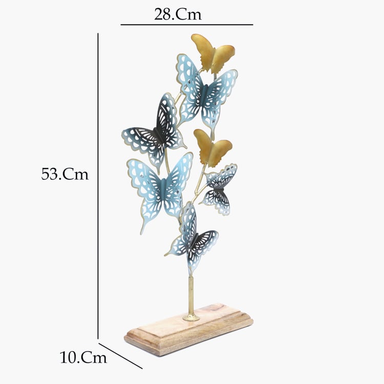 VEDAS Mystical Indiana Metal Butterfly Table Accent