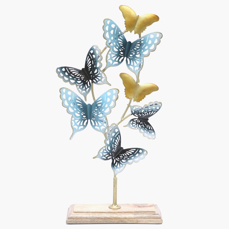 VEDAS Mystical Indiana Metal Butterfly Table Accent