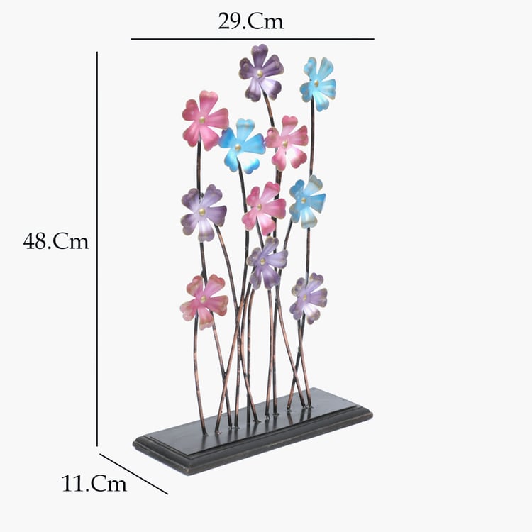 VEDAS Mystical Indiana Metal Leaves Table Accent