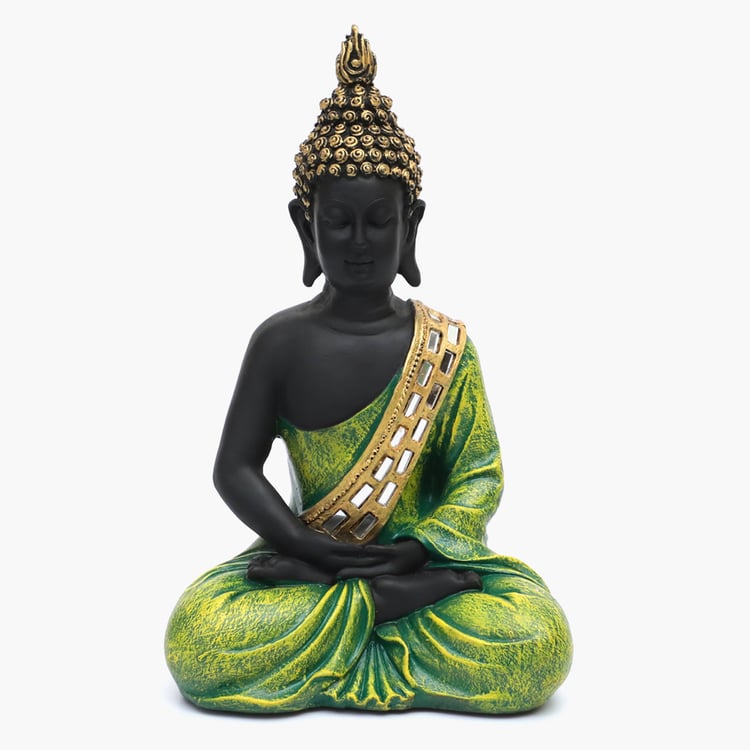 VEDAS Mystical Indiana Metal Buddha Figurine