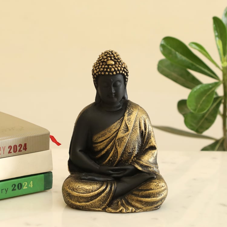 VEDAS Mystical Indiana Polyresin Meditating Buddha Figurine