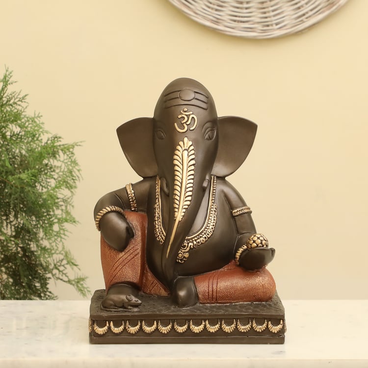 VEDAS Mystical Indiana Polyresin Nandana Ganesha Figurine