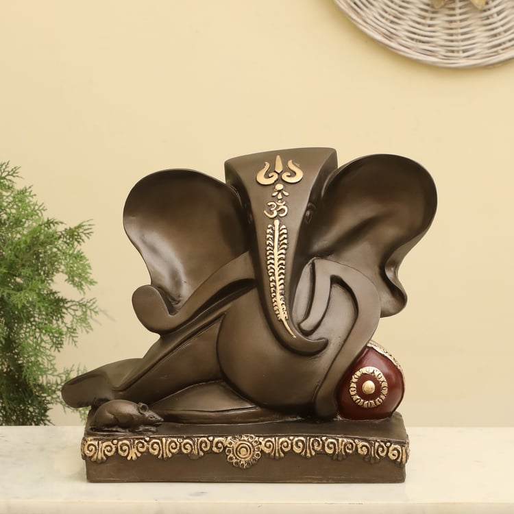 VEDAS Mystical Indiana Polyresin Vishwaraja Ganesha Figurine