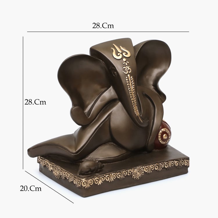 VEDAS Mystical Indiana Polyresin Vishwaraja Ganesha Figurine