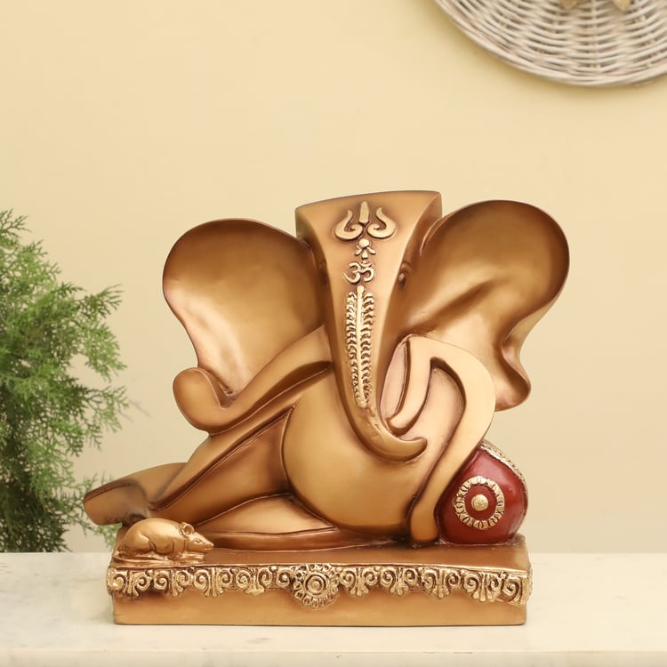 VEDAS Mystical Indiana Polyresin Vishwaraja Ganesha Figurine