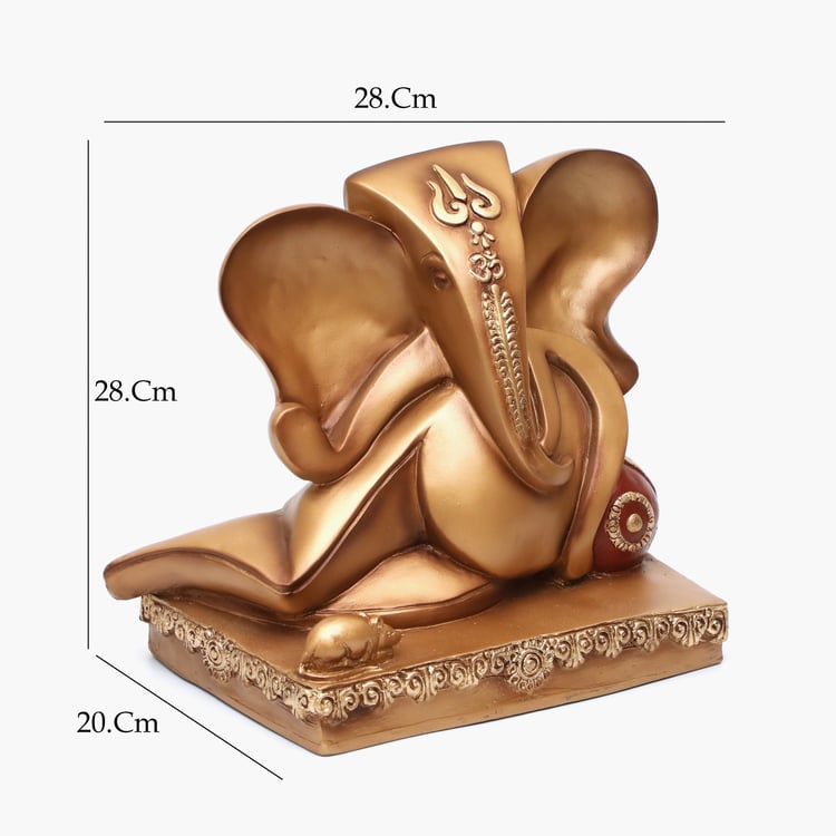 VEDAS Mystical Indiana Polyresin Vishwaraja Ganesha Figurine