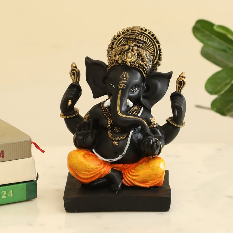 VEDAS Mystical Indiana Polyresin Bhupati Ganesha Figurine