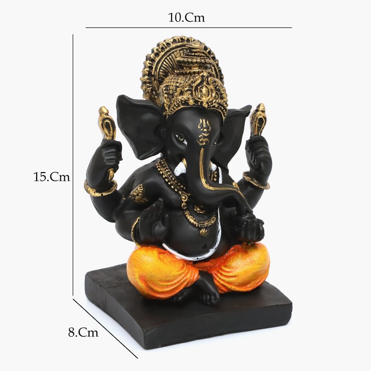 VEDAS Mystical Indiana Polyresin Bhupati Ganesha Figurine