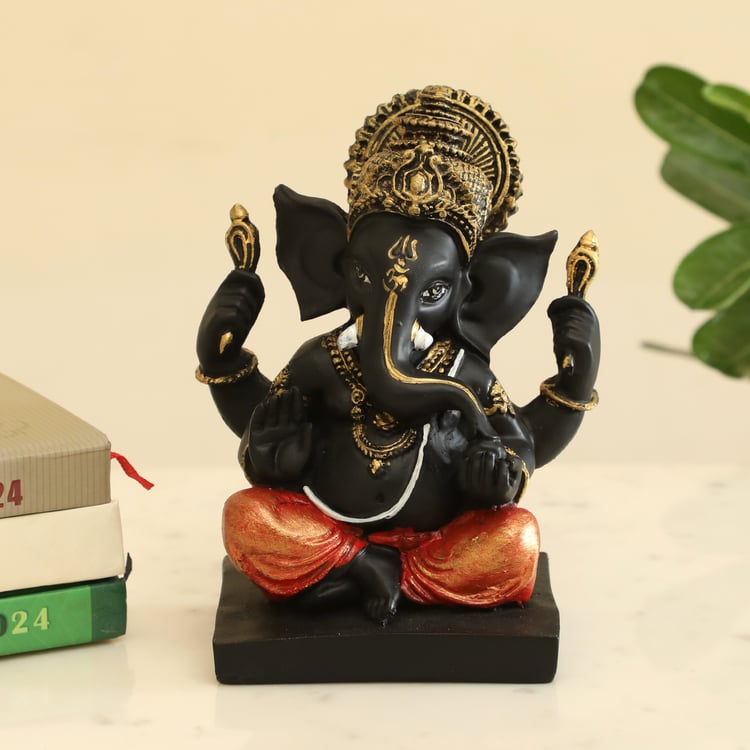 VEDAS Mystical Indiana Polyresin Bhupati Ganesha Figurine