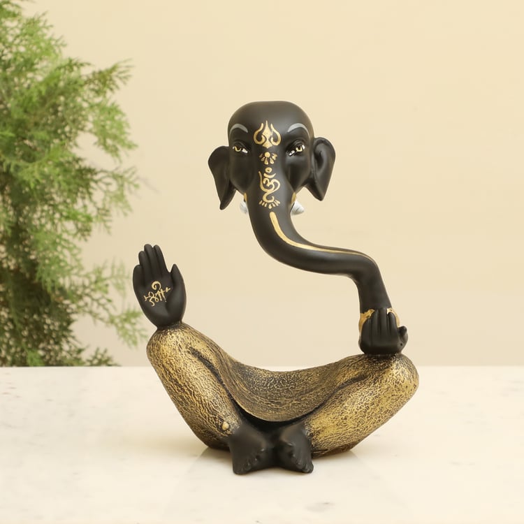 VEDAS Mystical Indiana Pitambara Polyresin Ganesha Figurine