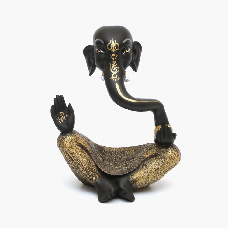 VEDAS Mystical Indiana Pitambara Polyresin Ganesha Figurine