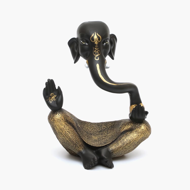 VEDAS Mystical Indiana Polyresin Pitambara Ganesha Figurine