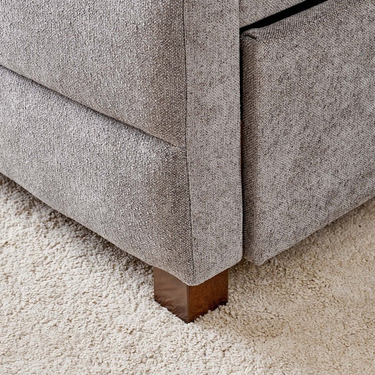 Neil Fabric Day Bed with Drawers - Greige