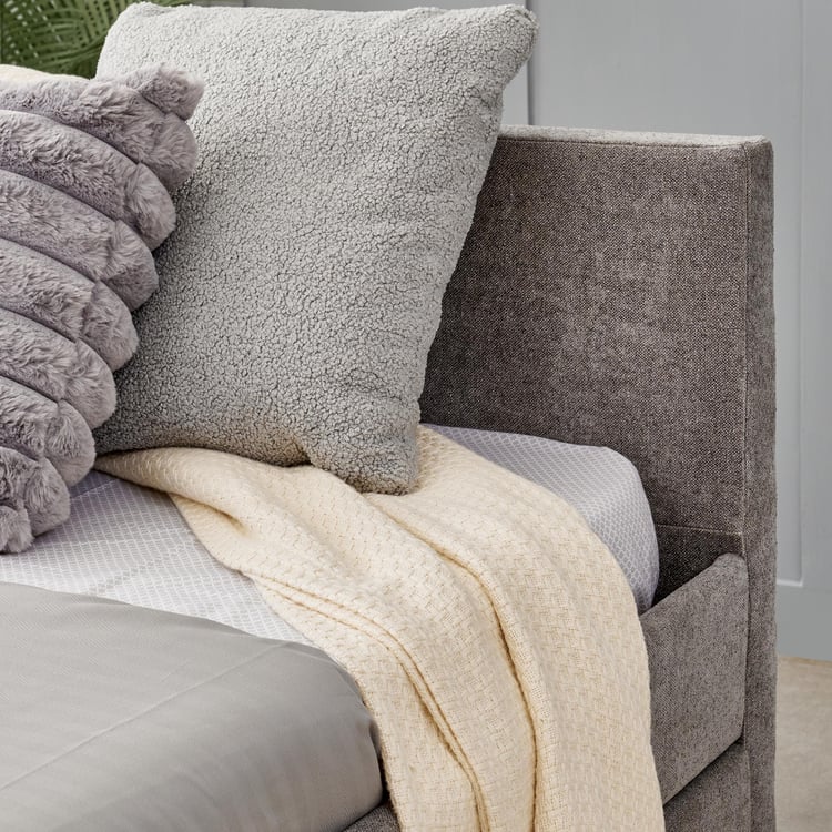 Neil Fabric Day Bed with Drawers - Greige