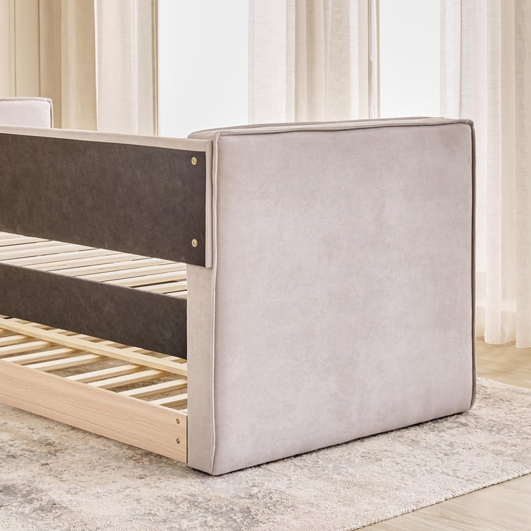 Hive Fabric Day Bed with Trundle - Beige