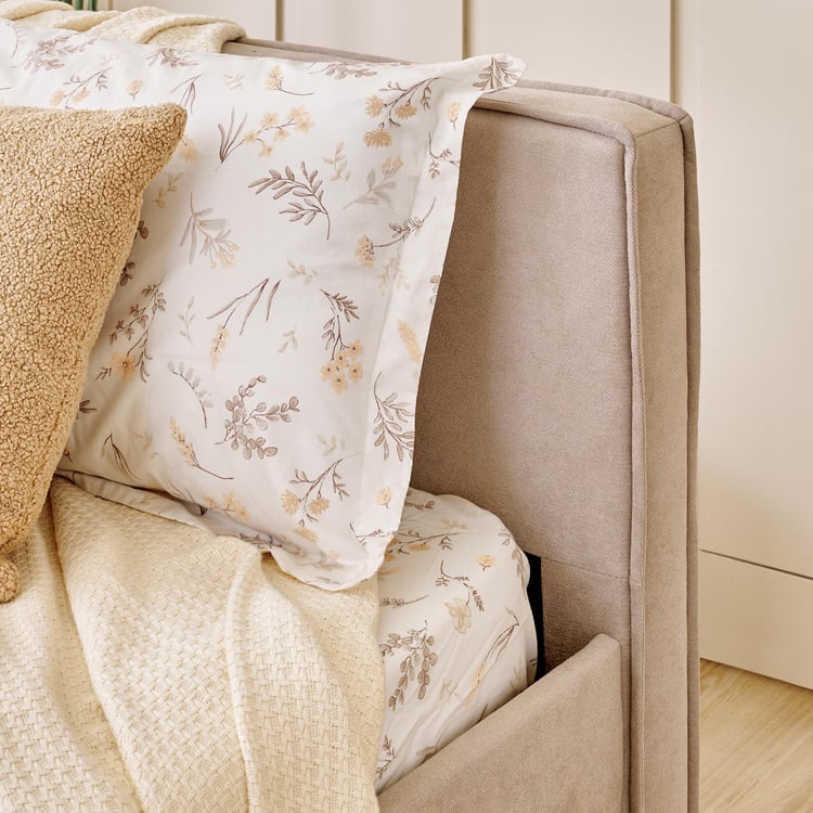 Hive Fabric Day Bed with Trundle - Beige