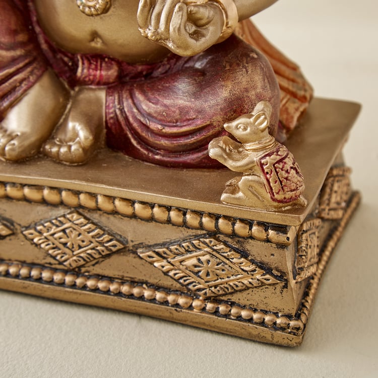 Corsica Alpana Polyresin Sitting Ganesha Figurine