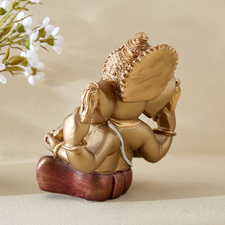 Corsica Alpana Polyresin Sitting Ganesha Figurine